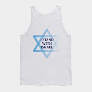 I Stand with Israel inside magen david Tank Top